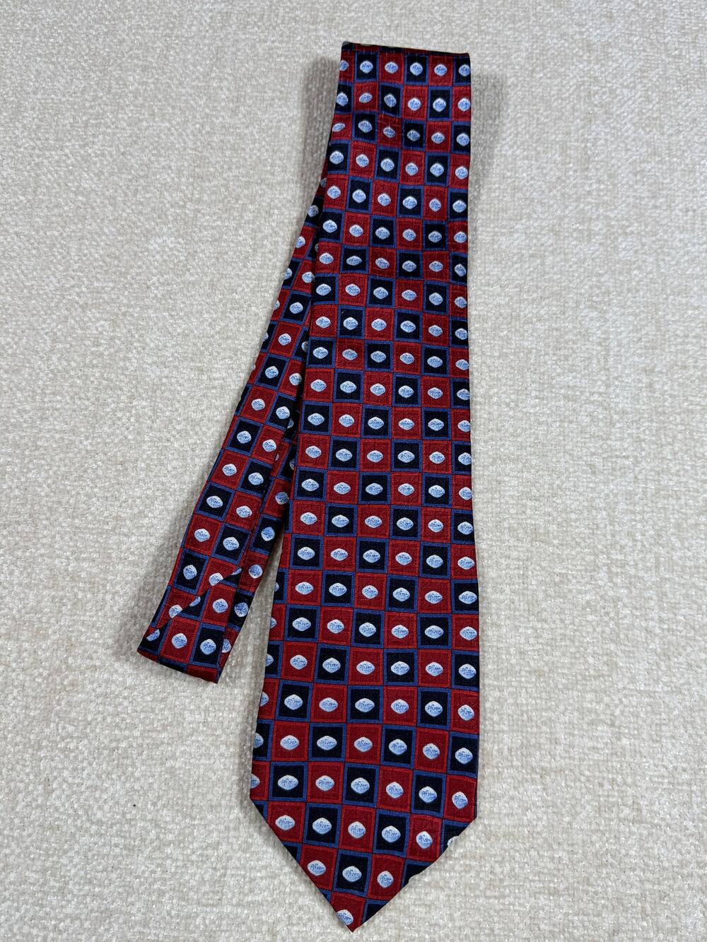 Pfizer Men Red 100% Silk Little Blue Pill Novelty 59x3.5 Inch Neck Tie Humor